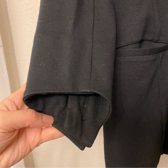 CAbi 3026 Turner Black Ponte knit Collarless one button Blazer jacket Size 6 - Picture 6 of 13